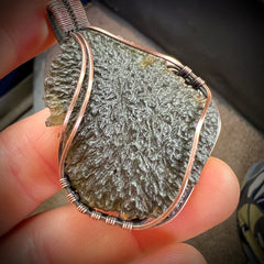 Statement Piece - 17.4g Moldavite/Copper pendant.