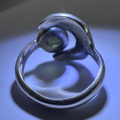 Crescent Silver Ring - Open Sized Silver Ring 4.5