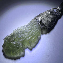 2g Soft Soldered Pewter Moldavite Pendant