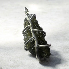 3.34g Moldavite Silver Pendant
