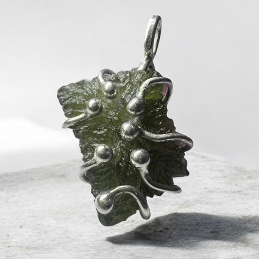 Moldavite Pendant — “Tentacles” Design 3.14g