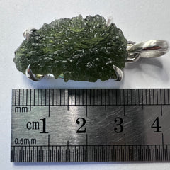 3.1g Moldavite Silver penant