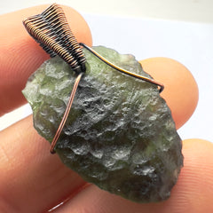 Moldavite & Copper Pendant 5.07g