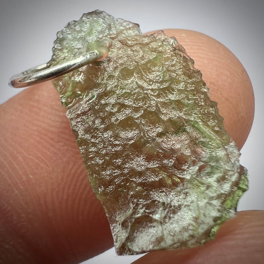 Sterling Silver Moldavite Pendant | 0.78g | Maly Chlum