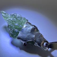 1.8g Moldavite Necklace - garnet accents