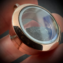 Glass/Stainless Steel Locket with 25mm Gold