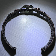 1.15g Moldavite & Copper Bracelet with Red Carnelian Stones