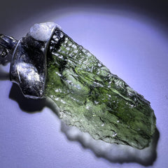 2g Soft Soldered Pewter Moldavite Pendant- Nesmen Silazka