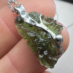 2g Soft Soldered Pewter Moldavite Pendant
