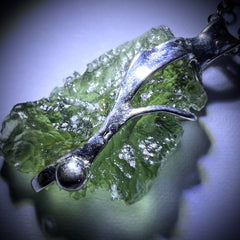 2g Soft Soldered Pewter Moldavite Pendant