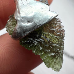 2g Soft Soldered Pewter Moldavite Pendant- Nesmen Silazka