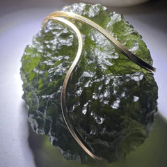 11.3g Moldavite & Gold Pendant
