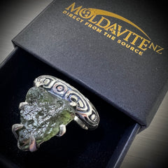 Claw Silver Ring - Slightly Adjustable Size 8 3/4 (R)