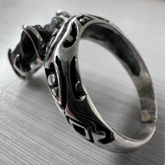 Claw Silver Ring - Slightly Adjustable Size 8 3/4 (R)