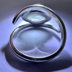 All Seeing Eye Sterling Silver Moldavite Ring - 10 (U)