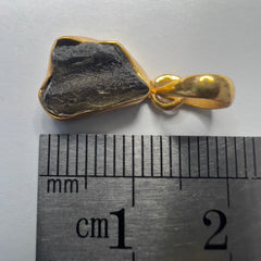1.32g Gold Plated Moldavite Pendant