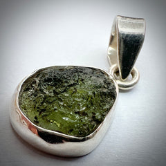 2.77g Bezel Set Moldavite/Silver Pendant