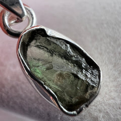 1.44g Bezel Set Moldavite/Silver Pendant