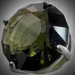 5.16ct Brilliant Cut Moldavite Pendant in Sterling Silver