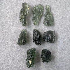 11.33g Total Weight Moldavite Wholesale Lots (8 pcs)