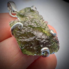 Moldavite Silver Pendant - 4.19g.
