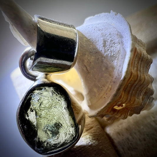 1.32g Bezel Set Moldavite/Silver Pendant