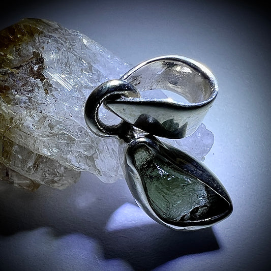 1.15g Bezel Set Moldavite/Silver Pendant