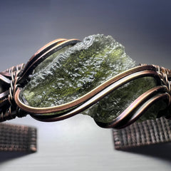 Moldavite Copper Bracelet with Tigers Eye - (20cm)