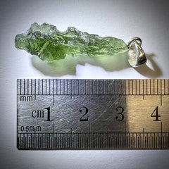 2.19g Moldavite Silver Pendant