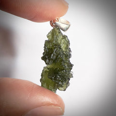 3.01g Moldavite Silver Pendant