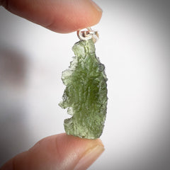 3.12g Moldavite & Silver Pendant
