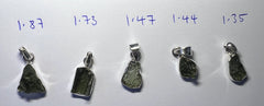 SM, Bezel set Moldavite Silver pendant