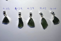 Bezel set Moldavite Silver pendant (5 available)