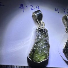 Bezel set Moldavite Silver pendant (5 available)