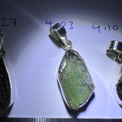 Bezel set Moldavite Silver pendant (5 available)