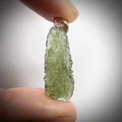 2.63g Moldavite Silver Pendant