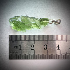 2.96g Moldavite Silver Pendant