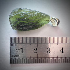 5.16g Moldavite Silver Pendant