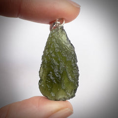 5.16g Moldavite Silver Pendant