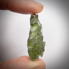 2.96g Moldavite Silver Pendant