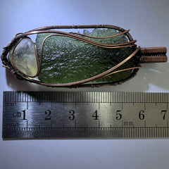 Moldavite & LDG Copper Pendant 6.78g