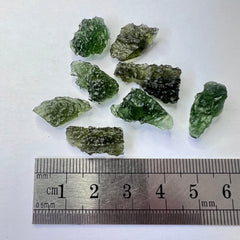 10.13g Total Weight Moldavite Wholesale Lots (8 pcs)