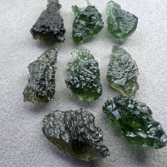 10.13g Total Weight Moldavite Wholesale Lots (8 pcs)