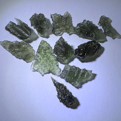 10.5g Total Weight Moldavite Wholesale Lots (11 pcs)