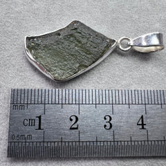 3.92g Bezel Set Moldavite Silver Pendant