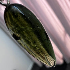 Moldavite Pendulum (3.28g) inner bubble.