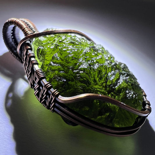 6.5g Moldavite & Copper Pendant