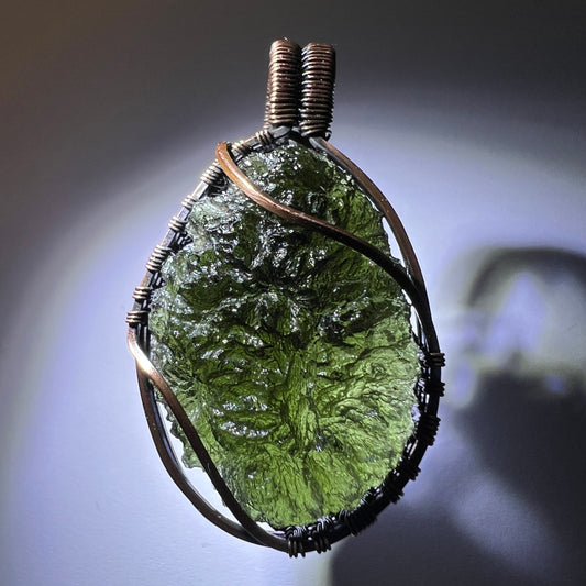 6.5g Moldavite & Copper Pendant