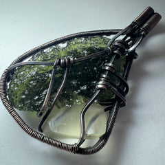 Moldavite & LDG Copper Pendant 4.38g