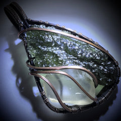 Moldavite & LDG Copper Pendant 4.38g